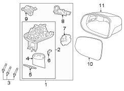 Door Mirror Cover (Upper, Lower)