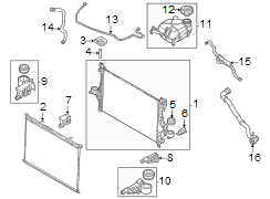 Radiator Mount Bracket (Upper, Lower)