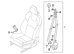 Seat Belt Lap and Shoulder Belt