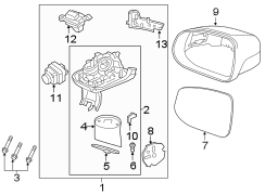 Door Mirror Cover (Upper, Lower)