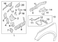 Fender Apron Reinforcement (Upper)