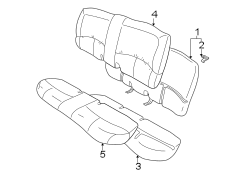 SEATS & TRACKS. REAR SEAT COMPONENTS.