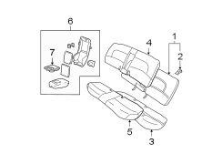 SEATS & TRACKS. REAR SEAT COMPONENTS.