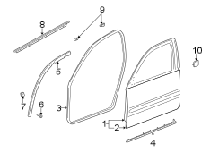 FRONT DOOR. DOOR & COMPONENTS.