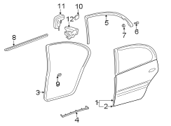 REAR DOOR. DOOR & COMPONENTS.