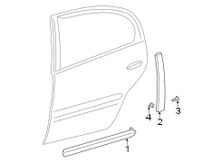 REAR DOOR. EXTERIOR TRIM.