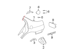 EXTERIOR TRIM. QUARTER PANEL & COMPONENTS.