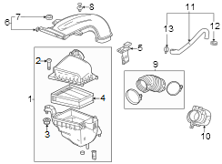 Engine Air Intake Hose (Front, Rear)