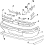 Image of Bumper cover support. SUPPORT - Bumper Fascia. (Front, Upper) image for your 1988 Buick Lesabre   