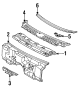 Dash panel brace. Frame. Sound absorber brace. Support brace. (Lower)