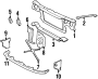 Image of Center support. Grille support. Header panel support. Tie bar support. (Lower) image for your 1986 Chevrolet Celebrity Base Sedan 2.5L Pontiac M/T 