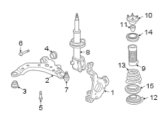 FRONT SUSPENSION. SUSPENSION COMPONENTS.