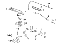 WINDSHIELD. WIPER & WASHER COMPONENTS.