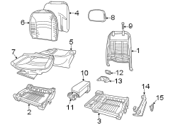 SEATS & TRACKS. FRONT SEAT COMPONENTS.