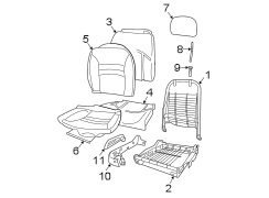 SEATS & TRACKS. FRONT SEAT COMPONENTS.