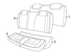 SEATS & TRACKS. REAR SEAT COMPONENTS.