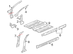 PILLARS. ROCKER & FLOOR. CENTER PILLAR. HINGE PILLAR.