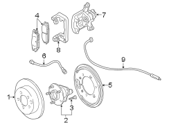 REAR SUSPENSION. BRAKE COMPONENTS.