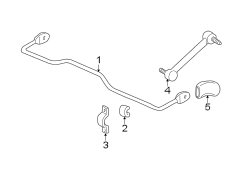 REAR SUSPENSION. STABILIZER BAR & COMPONENTS.