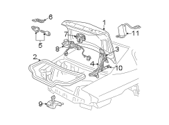 TRUNK LID. LID & COMPONENTS.