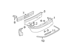 REAR BUMPER. BUMPER & COMPONENTS.