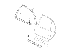 REAR DOOR. EXTERIOR TRIM.