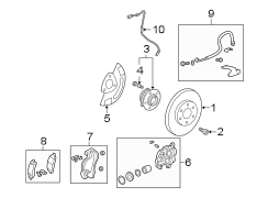 FRONT SUSPENSION. BRAKE COMPONENTS.