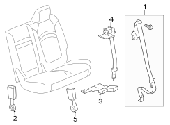 RESTRAINT SYSTEMS. THIRD ROW SEAT BELTS.