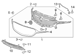 Image of Grille (Upper, Lower) image for your 2017 Buick Enclave    