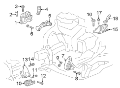 Image of Automatic Transmission Mount (Front, Lower) image for your 2016 Chevrolet Traverse    