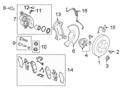 Image of Disc Brake Caliper Pin (Front) image for your 2013 GMC Terrain SLE Sport Utility 2.4L Ecotec A/T AWD 