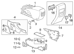 Image of Center Console (Front, Rear, Lower) image for your 1994 Buick Park Avenue   