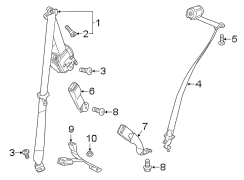 RESTRAINT SYSTEMS. THIRD ROW SEAT BELTS.