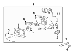 Image of Door Mirror image for your 2019 Buick Enclave  Premium Sport Utility 3.6L V6 A/T FWD 