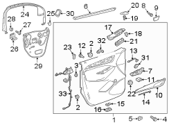 Door Window Switch Bezel Cap