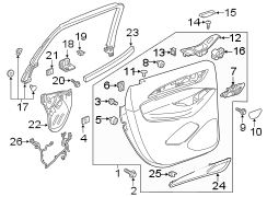 Door Window Switch Bezel Cap