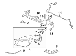 FRONT LAMPS. HEADLAMP COMPONENTS.