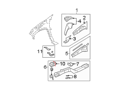 FENDER. STRUCTURAL COMPONENTS & RAILS.