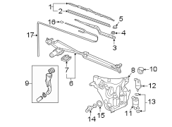 WINDSHIELD. WIPER & WASHER COMPONENTS.