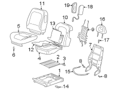 SEATS & TRACKS. FRONT SEAT COMPONENTS.