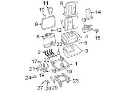 SEATS & TRACKS. REAR SEAT COMPONENTS.