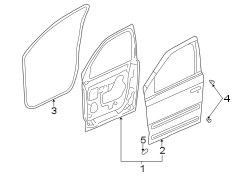 FRONT DOOR. DOOR & COMPONENTS.