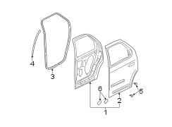 REAR DOOR. DOOR & COMPONENTS.