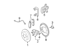 REAR SUSPENSION. BRAKE COMPONENTS.