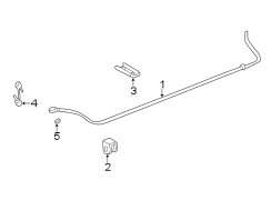 REAR SUSPENSION. STABILIZER BAR & COMPONENTS.