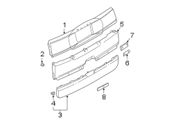 LIFT GATE. EXTERIOR TRIM.