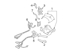 STEERING COLUMN. SHROUD. SWITCHES & LEVERS.