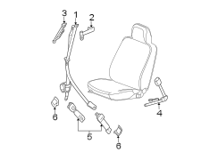 RESTRAINT SYSTEMS. FRONT SEAT BELTS.