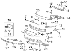 FRONT BUMPER & GRILLE. BUMPER & COMPONENTS.