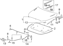 EXTERIOR TRIM. HOOD & COMPONENTS.